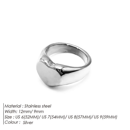 Loving-Heart 18K Vergulde Vlekvrye Staal Ring Vir Vroue