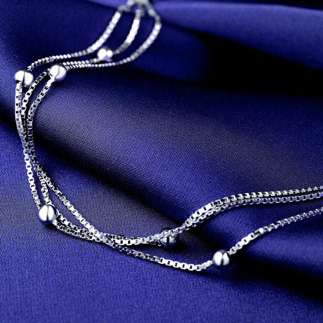 Korean Style Minimalist Creative Hipster S925 Silver Anklet