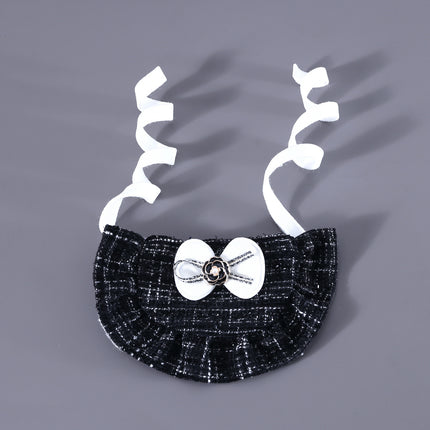 Flower Beret Hat Bow Lace Bib