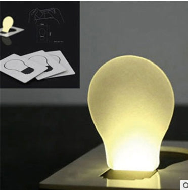 Portable LED card pocket light bulb