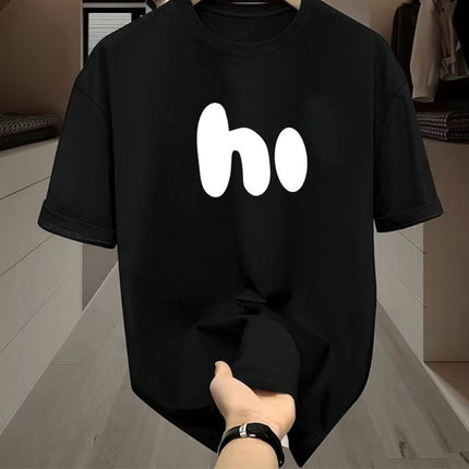 Letter Short Sleeve Sports Men T-shirt