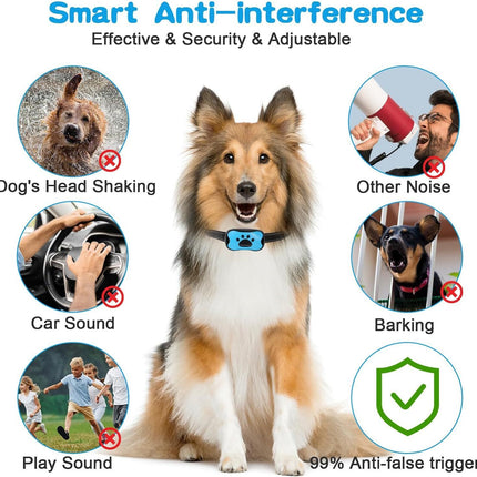 Anti Bark Collar Stop Dog Barking Sound Vibration S-M-L Adjustable Rechargeable
