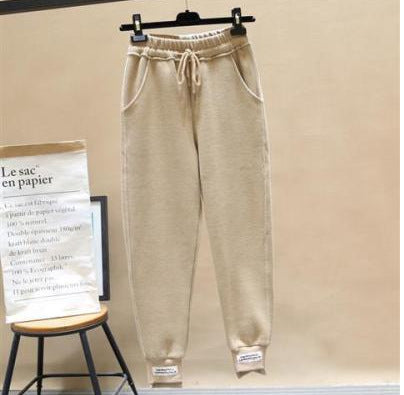 Loose Leg Binding Women's Wool Pants