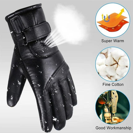 Electric USB Heated Gloves Winter Warming Thermal Ski Snow Hand Warm Windproof
