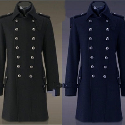 Men's  Double-breasted Woolen Coat Tide