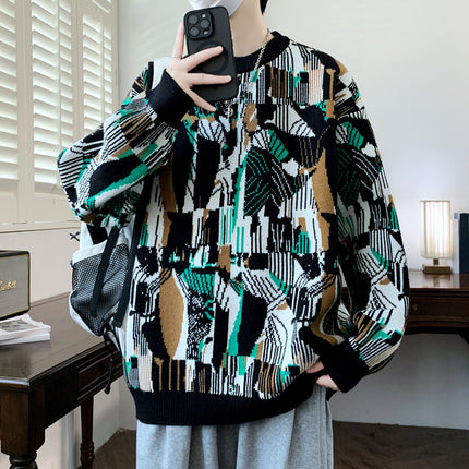 Men's Round Neck Fashion Knitted Sweater