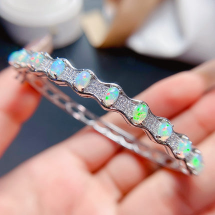 Modieuse en Unieke Natuurlike Opaalarmband