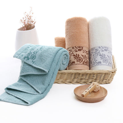 Wisteria blom katoen 32-draad jacquard absorberende handdoek