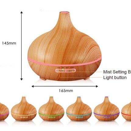 Creative Home Appliance Full Wood Grain Remote Control Aromatherapy Lamp