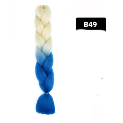 Color Big Braid African Chemical Fiber High Temperature Silk Wig Gradient