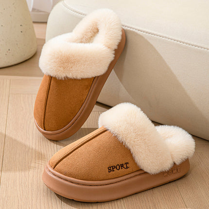 Eva Faux Suede Warm Home Slippers For Women