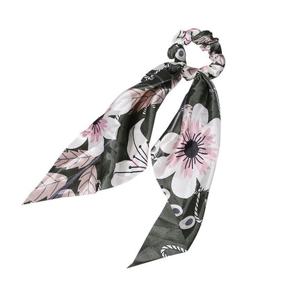 Fashion Long Streamer Printed Fabric Tie Hair Accessory For Ponytail Tie-up Hair Top Cuft