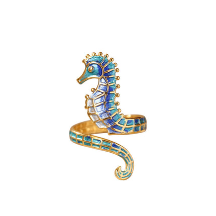 Serpentyn Nis Vlekvrye Staal Seeperdjie Oop Ring