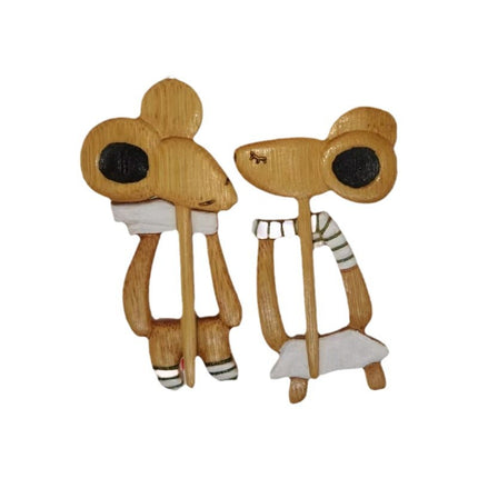Hout Diereborsspeld Oulike Geskenk Gebreide Trui
