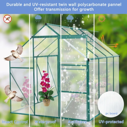 Green-6 X 8 FT Outdoor Patio Greenhouse