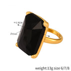 Gold Black Zirconium Ring / No 6
