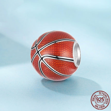 S925 Sterling Silwer Basketbal Gespreide Krale Selfdoen Armbandbykomstighede
