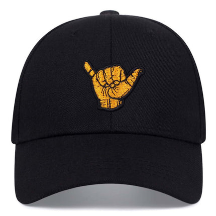 Gesture Embroidery Baseball Cap European And American Outdoor Leisure