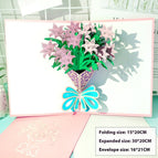3D Greeting Card Lily Bouquet