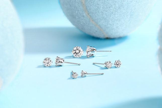 Starlight Solo Dance - Premium Moissanite Luxury Fashion Light Luxury Jewelry Silver Stud Earrings S925 Silver Plated Platinum