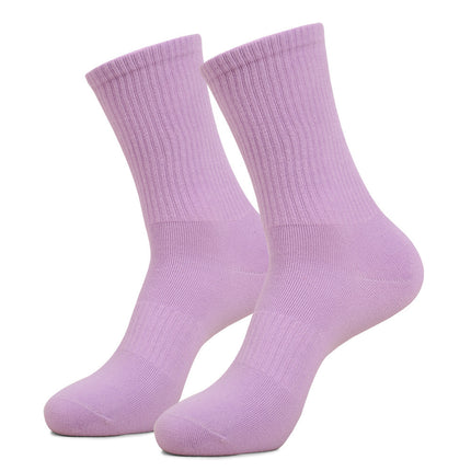 Mid-calf Combed Cotton Athletic Socks Sweat-absorbent Breathable High-pass Non-stuffy Men And Women Sports And Leisure Socks