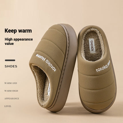 New Cotton Waterproof Plush Autumn And Winter Warm Non-slip Platform Fleece Lined Cotton Shoes