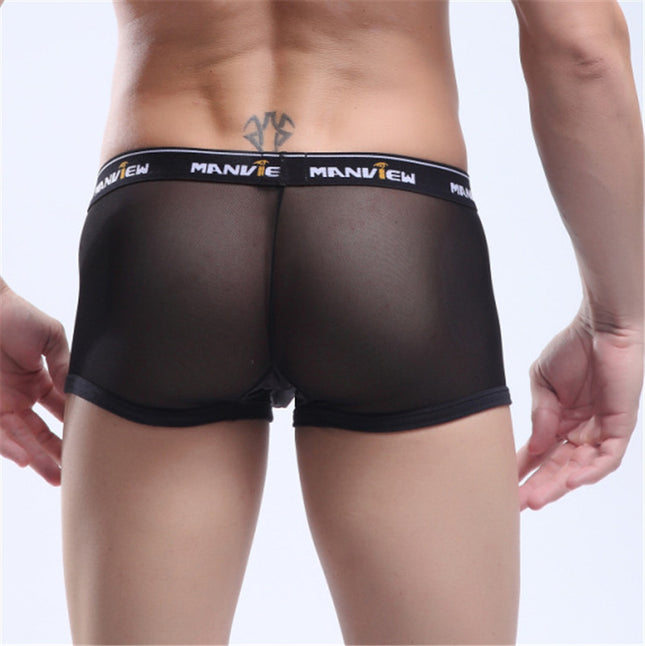 Fashion Personality Mesh Big Boxer Men's Underwear