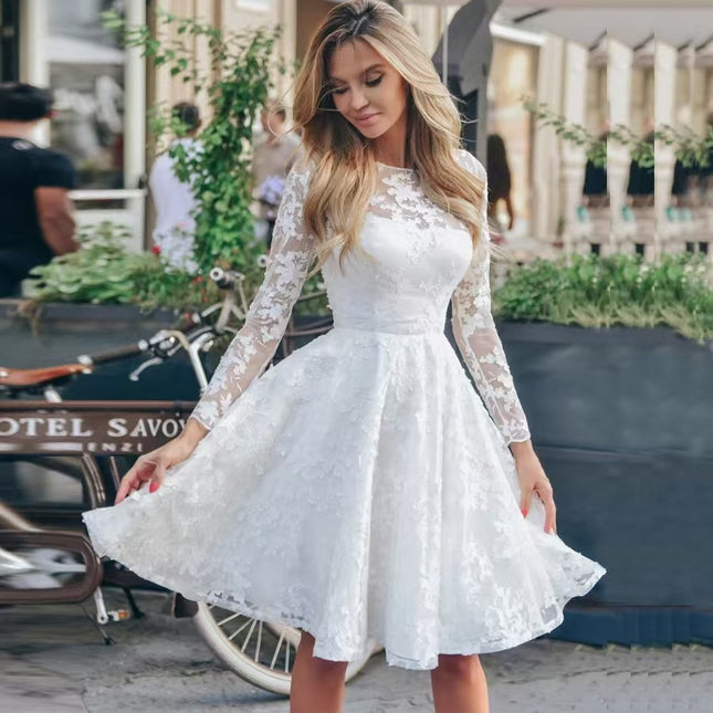 Wedding Dress White Vintage Lace Women Dress