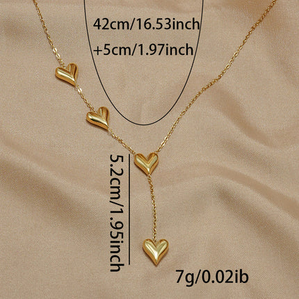 Lxalry 18K Gold Plated Heart Necklace  Recycled Stainless Steel Modern Minimalist Jewelry  Hypoallergenic   Ocean-Safe Gift For Women Wife Mom  Everyday Elegance With Golden Hour Glow