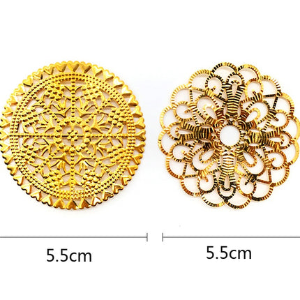 20 Pieces Round Adjustable Golden Metal Hair Tube Beads Rings