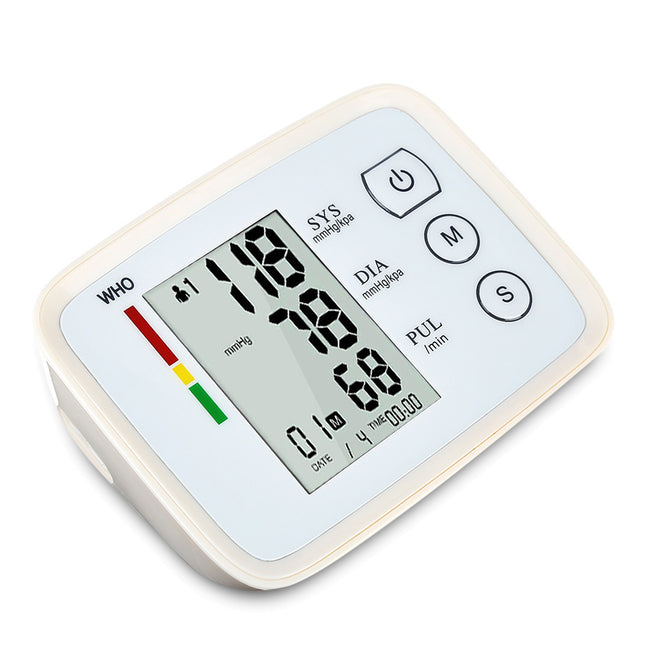 Digitale Arm Bloeddruk Toetsstel Manchet Sensor Monitor BP Outomatiese Druk Tonometer Tensiemeter Hartklop Polsteller