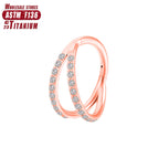 Bh025 Roosegoud Met Diamant / 1.2x10mm