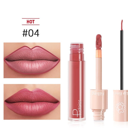 Pudaier Dubbele Lipstiffie Lipglans Vloeibare Lipstiffie