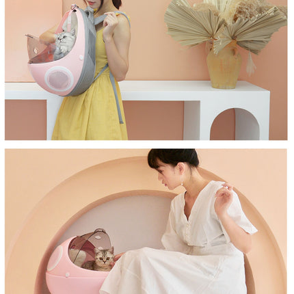 Breathable Egg Shell Cat Nest Pet Transparent Space Capsule Out Portable Backpack