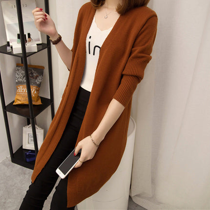 Women's Loose Mid-length Knitted Cardigan Jacket