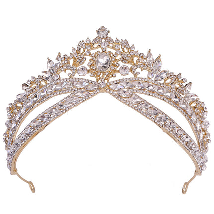 Troukoonhoofbedekking Bruids Rhinestone Troustyl Kroonbykomstighede