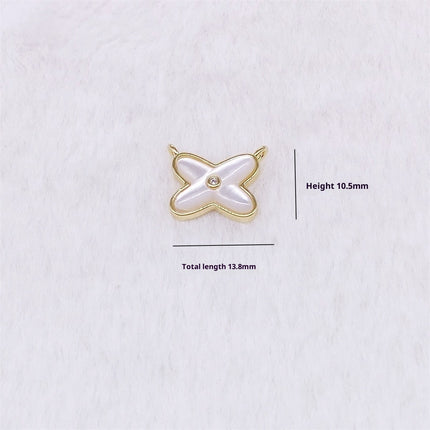 Selfdoen-ornamentbykomstighede Koperplatering 18K Goud Pêrel Skulp Halssnoer Armband Enkel- En Dubbelbedeltjie