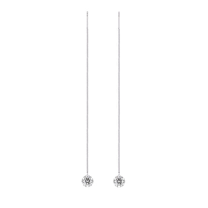 Top-quality Moissanite Luxury And Fashionable Light Luxury Jewelry Silver Stud Earrings S925 Silver Plated Platinum