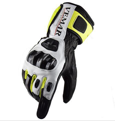Motorcycle Riding Leather Style Carbon Fiber Shell Anti-fall And Windproof Touch Screen Gloves