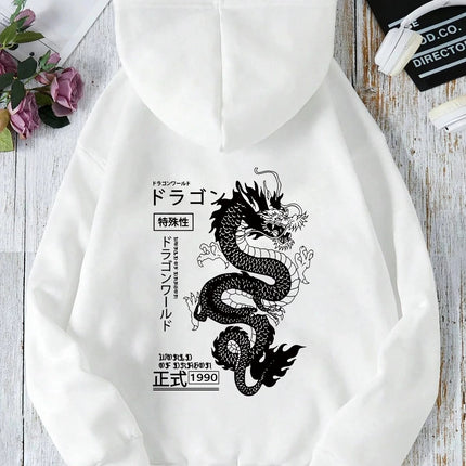 European And American Simple Printed Dark Style Hoodie