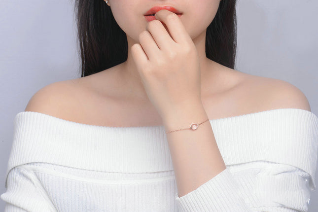 Classic dove egg natural powder crystal bracelet