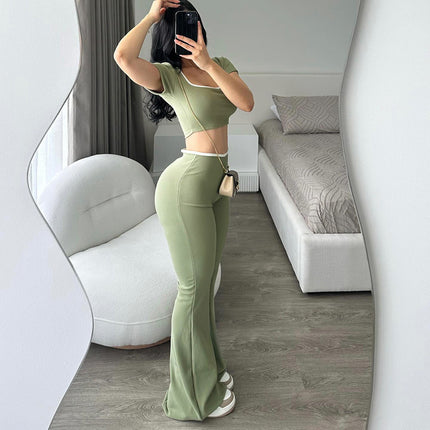 Comfortable Low Waist Elastic Navel Slightly Pull Slimming Suit