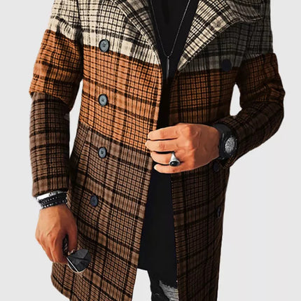 3D Digital Printing Men's Woolen Lapel Jacket