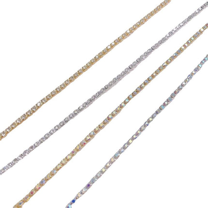 Gevlegde Haar Ketting Hip Hop Styl Blink Strass