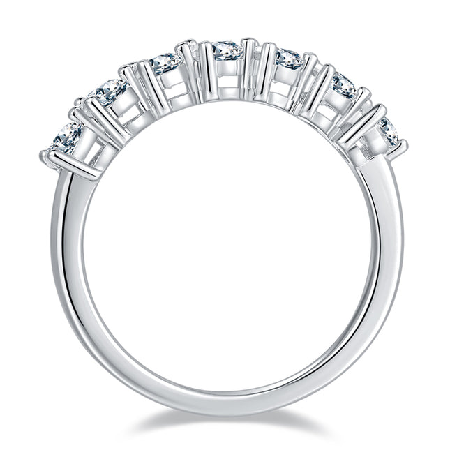 'n Luukse en Modieuse Ligluukse Juweliersware Silwerring Geset Met Topgehalte Moissanite, S925 Silwer Geplateer Met Platinum