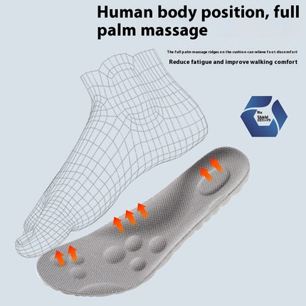 Insole No Tired Foot Arch Massage Sweat Absorbing And Deodorant Antibacterial