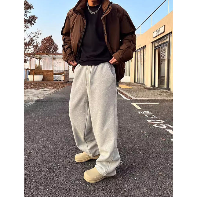 American Retro Casual Sweatpants Men's Elastic Waist Loose