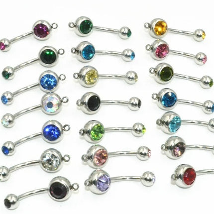 Tsjeggiese Diamant Mediese Staal Piercing Juweliersware Naeltjie Ring