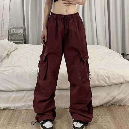 Ultra-thin Wide-leg Design Ankle-tied Dancing Trousers Summer