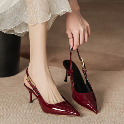 Dames Stiletto Hak Punttoon Band Geslote Toon Sandale